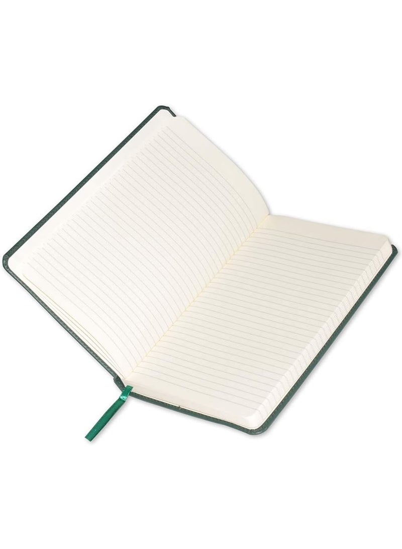 FIS Executive Notebook 120-Sheets Single Line 13x21cm, Italian PU with Pen, Green - FSNBEXSL1321GR - Image 2